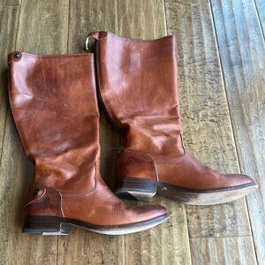 Cognac colored FRYE knee high boots 
Size 8 EXTENDED CALF !!